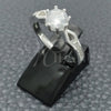 Sterling Silver Wedding Ring, with White Cubic Zirconia, Polished, Silver Finish, 01.398.0005.06 (Size 6)