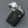Sterling Silver Wedding Ring, with White Cubic Zirconia, Polished, Silver Finish, 01.398.0013.06 (Size 6)