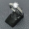 Sterling Silver Wedding Ring, with White Cubic Zirconia, Polished, Silver Finish, 01.398.0014.06 (Size 6)