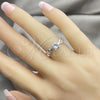 Sterling Silver Wedding Ring, with White Cubic Zirconia, Polished, Silver Finish, 01.398.0015.06 (Size 6)