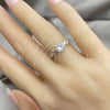 Sterling Silver Wedding Ring, with White Cubic Zirconia, Polished, Silver Finish, 01.398.0020.06 (Size 6)