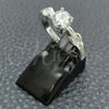 Sterling Silver Wedding Ring, with White Cubic Zirconia, Polished, Silver Finish, 01.398.0020.06 (Size 6)