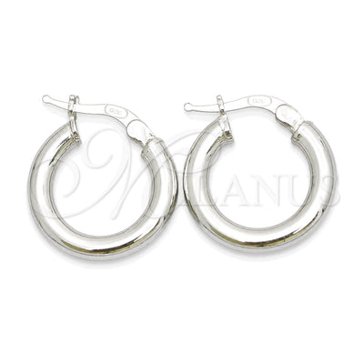 Sterling Silver Small Hoop, Hollow Design, Polished, Silver Finish, 02.389.0185.10 for wholesale, main product view