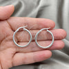 Sterling Silver Small Hoop, Hollow Design, Polished, Silver Finish, 02.389.0185.20
