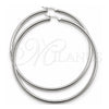 Sterling Silver Large Hoop, Hollow Design, Polished, Silver Finish, 02.389.0185.70