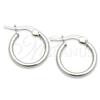 Sterling Silver Small Hoop, Hollow Design, Polished, Silver Finish, 02.389.0186.10 for wholesale, main product view