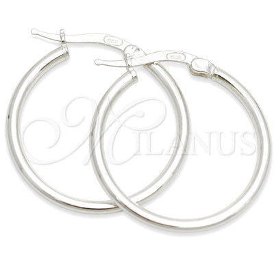 Sterling Silver Small Hoop, Hollow Design, Polished, Silver Finish, 02.389.0186.20 for wholesale, main product view