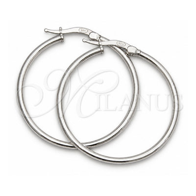 Sterling Silver Small Hoop, Hollow Design, Polished, Silver Finish, 02.389.0186.30
