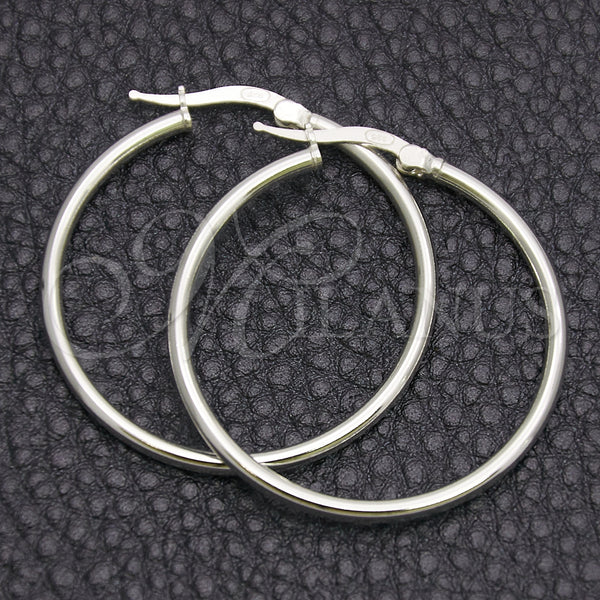 Sterling Silver Hoop Earrings — Small Hoop Hollow Design Polished 02. — main product view — SKU 147847 | Plata 925 aretes de aro — Small Hoop Hollow diseño pulido 02. — SKU 147847
