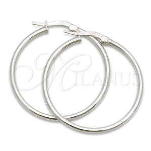 Sterling Silver Small Hoop, Hollow Design, Polished, Silver Finish, 02.389.0186.30