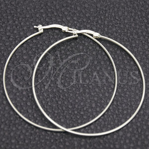 Sterling Silver Hoop Earrings — Medium Hoop Hollow Design Polished 02. — main product view — SKU 147856 | Plata 925 aretes de aro — Medium Hoop Hollow diseño pulido 02. — SKU 147856