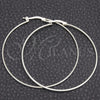Sterling Silver Medium Hoop, Hollow Design, Polished, Silver Finish, 02.389.0187.50