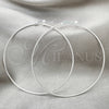 Sterling Silver Large Hoop, Hollow Design, Polished, Silver Finish, 02.389.0187.60