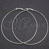 Sterling Silver Large Hoop, Hollow Design, Polished, Silver Finish, 02.389.0187.70