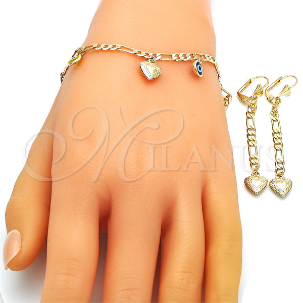 Gold Filled Ring — Necklace Bracelet and Earring Heart and Evil Eye — alternate product view — SKU 147867 | Oro Laminado anillo — Necklace Bracelet and Earring corazón and Evil Eye — SKU 147867