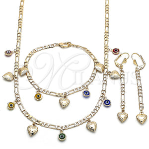 Gold Filled Ring — Necklace Bracelet and Earring Heart and Evil Eye — main product view — SKU 147867 | Oro Laminado anillo — Necklace Bracelet and Earring corazón and Evil Eye — SKU 147867