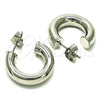 Oro Laminado Stud Earring, Gold Filled Style Polished, Rhodium Finish, 02.163.0155.1.20