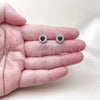 Oro Laminado Stud Earring, Gold Filled Style with Sapphire Blue and White Cubic Zirconia, Polished, Golden Finish, 02.344.0081.2