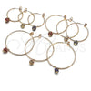 Oro Laminado Medium Hoop, Gold Filled Style with Garnet Crystal, Polished, Golden Finish, 02.63.2736.1.30