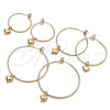 Oro Laminado Large Hoop, Gold Filled Style Heart Design, Polished, Golden Finish, 02.63.2737.50