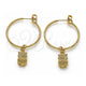 Oro Laminado Medium Hoop, Gold Filled Style Owl Design, Polished, Golden Finish, 02.63.2738.30