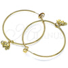 Oro Laminado Large Hoop, Gold Filled Style Elephant Design, Polished, Golden Finish, 02.63.2739.50