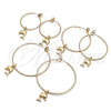 Oro Laminado Medium Hoop, Gold Filled Style Dolphin Design, Polished, Golden Finish, 02.63.2741.30