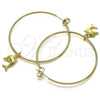 Oro Laminado Large Hoop, Gold Filled Style Dolphin Design, Polished, Golden Finish, 02.63.2741.50