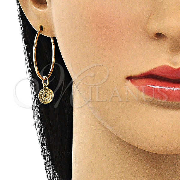 Gold Filled Hoop Earrings — Medium Hoop Polished 02.63. — alternate product view — SKU 147968 | Oro Laminado aretes de aro — Medium Hoop pulido 02.63. — SKU 147968