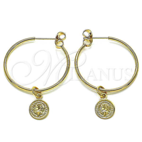 Gold Filled Hoop Earrings — Medium Hoop Polished 02.63. — main product view — SKU 147968 | Oro Laminado aretes de aro — Medium Hoop pulido 02.63. — SKU 147968