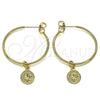 Oro Laminado Medium Hoop, Gold Filled Style Polished, Golden Finish, 02.63.2742.30
