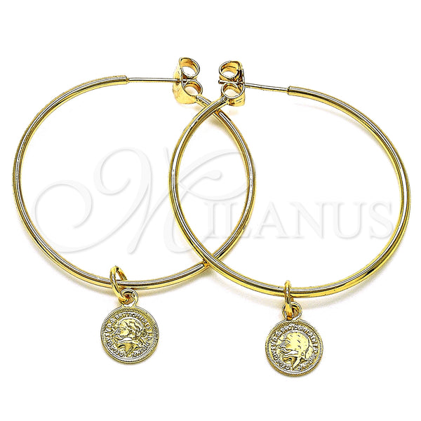 Gold Filled Hoop Earrings — Medium Hoop Polished 02.63. — main product view — SKU 147969 | Oro Laminado aretes de aro — Medium Hoop pulido 02.63. — SKU 147969