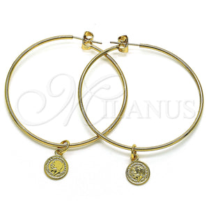 Gold Filled Hoop Earrings — Large Hoop Polished 02.63. — main product view — SKU 147970 | Oro Laminado aretes de aro — Large Hoop pulido 02.63. — SKU 147970