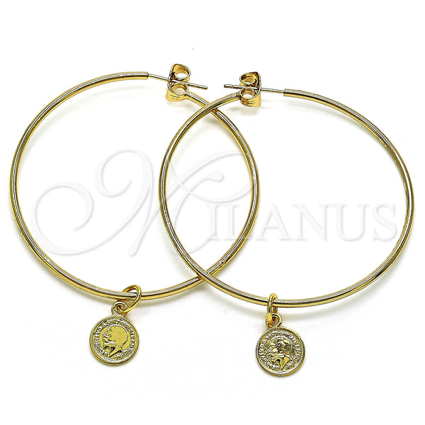 Gold Filled Hoop Earrings — Large Hoop Polished 02.63. — main product view — SKU 147970 | Oro Laminado aretes de aro — Large Hoop pulido 02.63. — SKU 147970