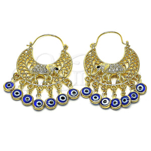 Gold Filled Ring — Long Earring Elephant and Evil Eye Design with — main product view — SKU 148036 | Oro Laminado anillo — Long Earring Elephant and Evil Eye diseño with — SKU 148036