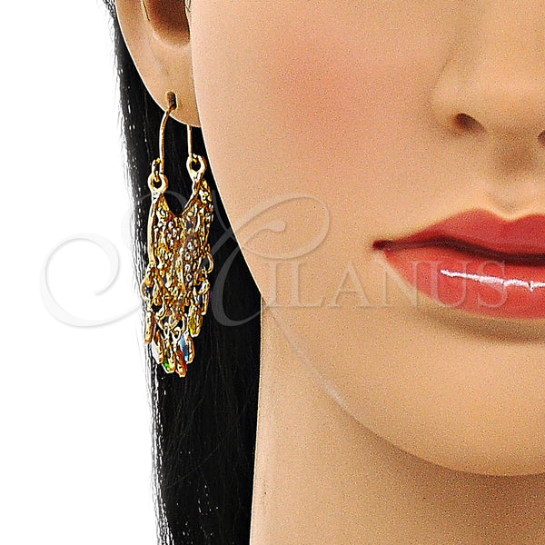Gold Filled Ring — Long Earring Turtle and Evil Eye Design with — alternate product view — SKU 148038 | Oro Laminado anillo — Long Earring Turtle and Evil Eye diseño with — SKU 148038