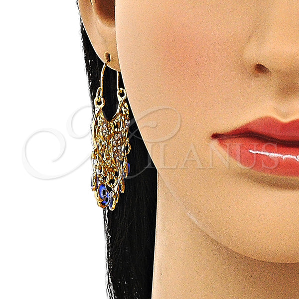 Gold Filled Ring — Long Earring Turtle and Evil Eye Design with — alternate product view — SKU 148039 | Oro Laminado anillo — Long Earring Turtle and Evil Eye diseño with — SKU 148039
