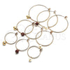 Oro Laminado Medium Hoop, Gold Filled Style with Ivory Pearl, Polished, Golden Finish, 02.63.2744.1.30