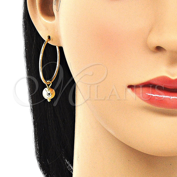 Gold Filled Hoop Earrings — Medium Hoop Polished 02.63. — alternate product view — SKU 148053 | Oro Laminado aretes de aro — Medium Hoop pulido 02.63. — SKU 148053