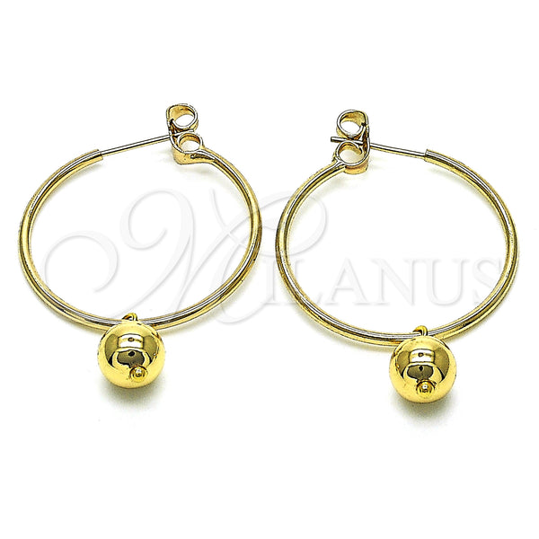 Gold Filled Hoop Earrings — Medium Hoop Polished 02.63. — main product view — SKU 148053 | Oro Laminado aretes de aro — Medium Hoop pulido 02.63. — SKU 148053