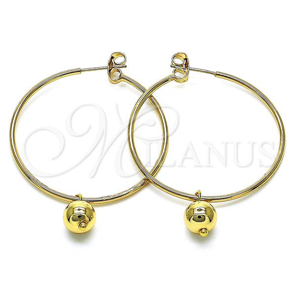 Gold Filled Hoop Earrings — Medium Hoop Polished 02.63. — main product view — SKU 148054 | Oro Laminado aretes de aro — Medium Hoop pulido 02.63. — SKU 148054