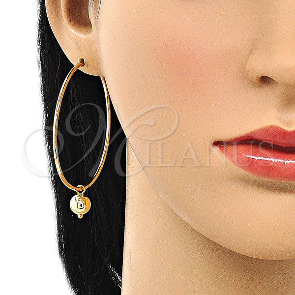 Gold Filled Hoop Earrings — Medium Hoop Polished 02.63. — alternate product view — SKU 148055 | Oro Laminado aretes de aro — Medium Hoop pulido 02.63. — SKU 148055