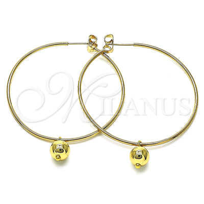 Gold Filled Hoop Earrings — Medium Hoop Polished 02.63. — main product view — SKU 148055 | Oro Laminado aretes de aro — Medium Hoop pulido 02.63. — SKU 148055