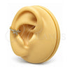 Oro Laminado Earcuff, Gold Filled Style Butterfly Design, with White Micro Pave, Polished, Golden Finish, 02.213.0376