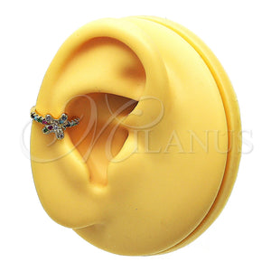 Gold Filled Ring — Earcuff Butterfly Design with Multicolor Micro Pave Polished — main product view — SKU 148076 | Oro Laminado anillo — Earcuff Butterfly diseño with Multicolor Micro Pave pulido — SKU 148076