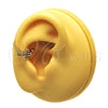 Oro Laminado Earcuff, Gold Filled Style Cross Design, with White Micro Pave, Polished, Golden Finish, 02.213.0377