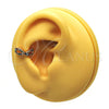 Oro Laminado Earcuff, Gold Filled Style Infinite Design, with Multicolor Micro Pave, Polished, Golden Finish, 02.213.0379