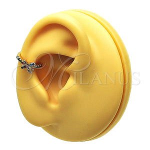 Gold Filled Ring — Earcuff Butterfly Design with Multicolor Micro Pave Polished — main product view — SKU 148087 | Oro Laminado anillo — Earcuff Butterfly diseño with Multicolor Micro Pave pulido — SKU 148087