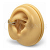 Oro Laminado Earcuff, Gold Filled Style Infinite Design, with White Micro Pave, Polished, Golden Finish, 02.210.0678