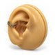 Oro Laminado Earcuff, Gold Filled Style Infinite Design, with Multicolor Micro Pave, Polished, Golden Finish, 02.210.0678.1